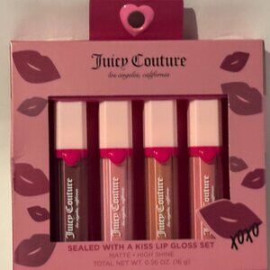 NWT Juicy Couture Lip Gloss Set – Matte + High Shine, Sealed